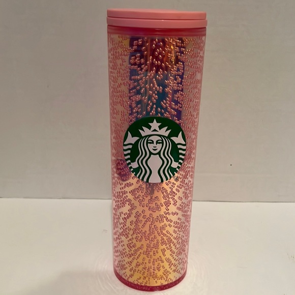 Starbucks Dining Starbucks Pink Bubble Acrylic Travel Mug Nwt 6 Oz